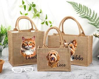 Custom Dog Tote Bag with Photo, Personalized Dog Mom Tote Bag, Custom Dog Lover Gift, Pet Handbag, Dog Toys Tote Bag, Dog Mom Christmas Gift