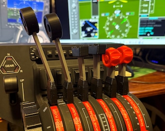 Cessna Throttle Quadrant Add on for Honeycomb Bravo/Twin Throttle add on/ Cessna 320 Throttles Add On/ Honeycomb Add On/Honeycomb Bravo Mod