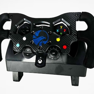 F1 Style Racing Wheel Mod Kit for Logitech G29/G929/G920/G923 (comes with working buttons) Alcantara and carbon fibre texture