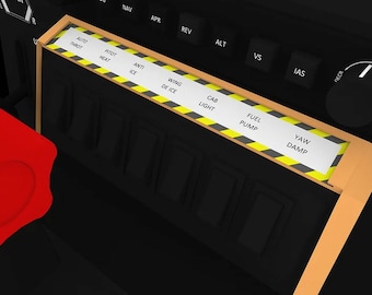Honeycomb Bravo label holder / bravo button assignment / Bravo Throttle Quadrant labeler / Honeycomb Flight Sim Knobs /  Flight Sim Mod