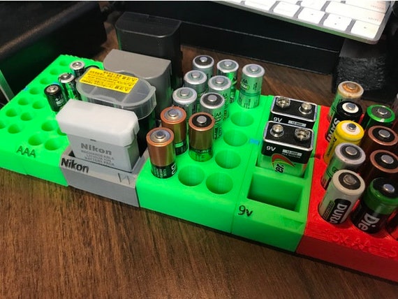 Battery Blox Mix and Match / Battery Storage / Organizer/ 9v C AA Camera  Battery Holder / Alkaline / Lithium SD Holder Mix N' Match 5 