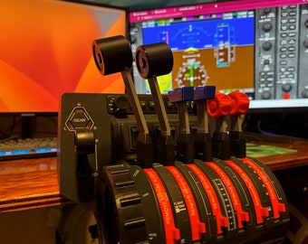 Cessna Throttle Quadrant Add On for Honycomb bravo /Twin cessna/ Cessna 320 / Honeycomb Add Ons/ Honeycomb Throttles/ Honeycomb Bravo Mod