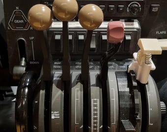 Ju-52 Honeycomb throttle levers. Junkers tri-motor simulator add-on.