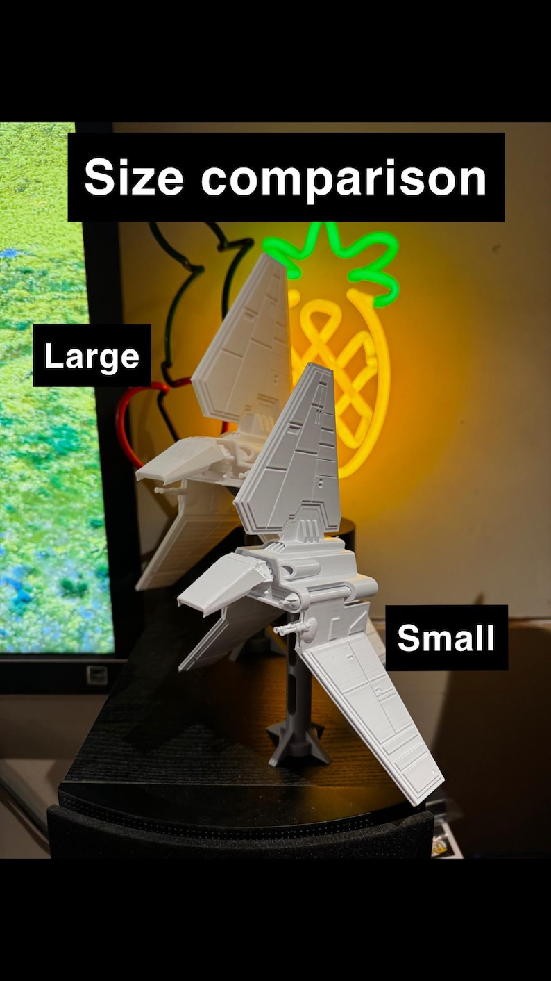 Lambda Class Shuttle/Lambda Class T-4a Imperial Shuttle/Star Wars Shuttle/Space Shuttle/Star Wars Ship 1:182 Scale image 10
