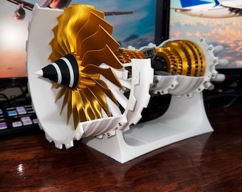 ジェットエンジン、ターボファンブレード、装飾、飛行機のモーター