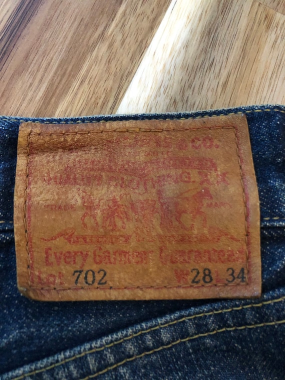 Vintage Levis 702 Big E Hooded Selvedge Denim Jeans - Gem