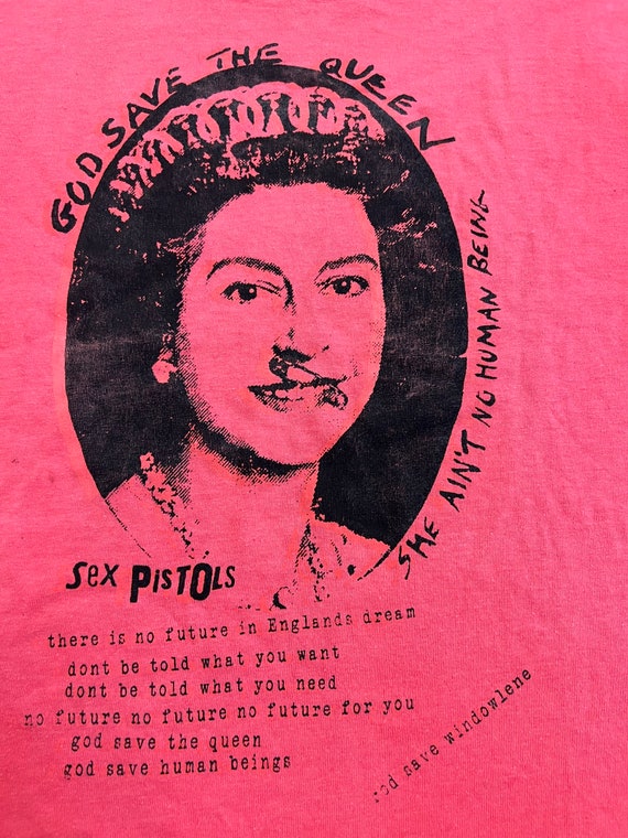 Vintage 90’s Sex Pistol God Save The Queen Band T… - image 3