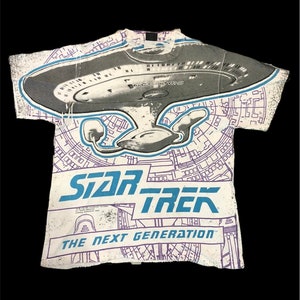Vintage 90’s Star Trek Next Generation OverPrint Shirts