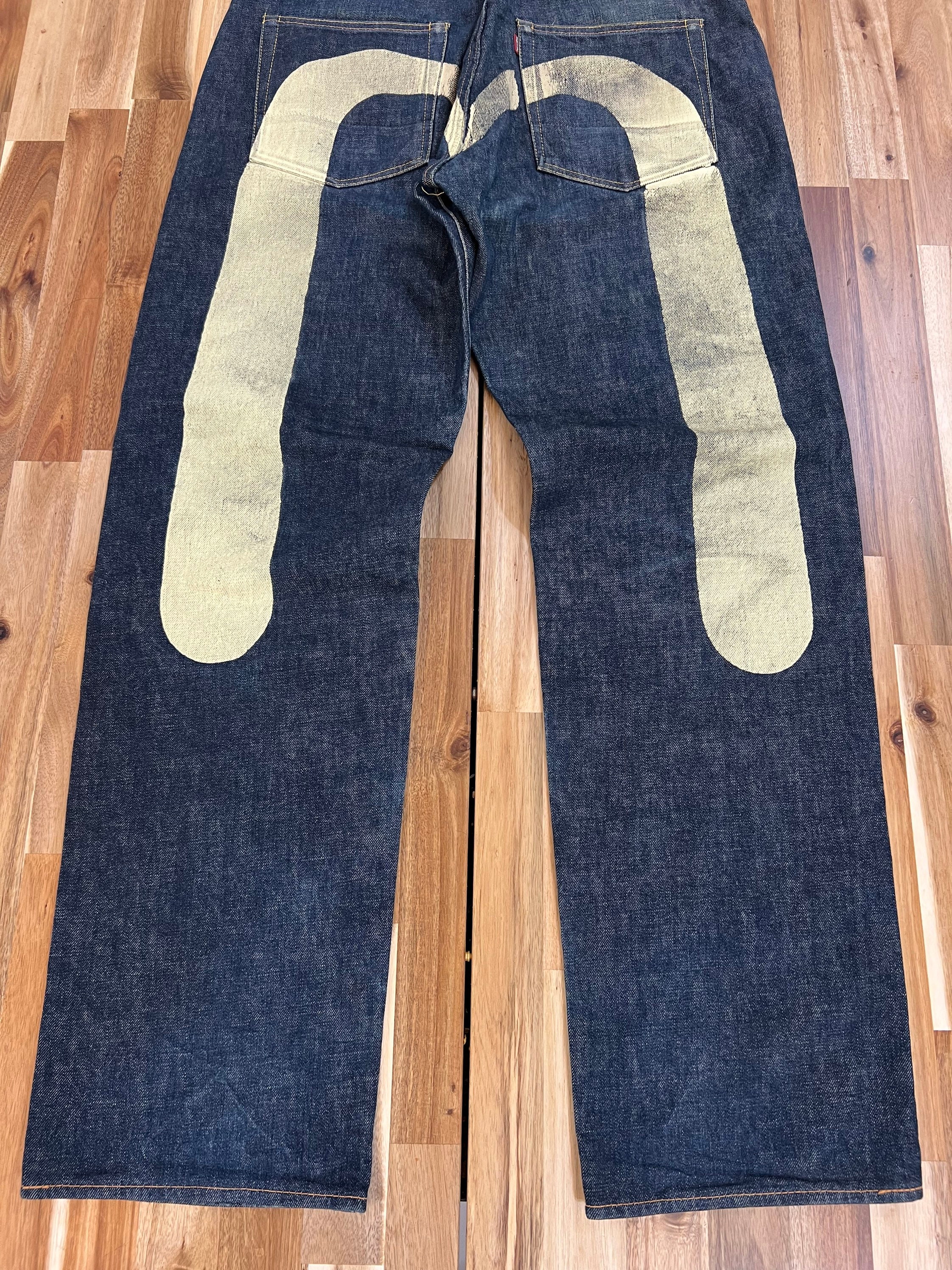Evisu Jeans by Yamane Large White Daicock Selvedge Travis Scott