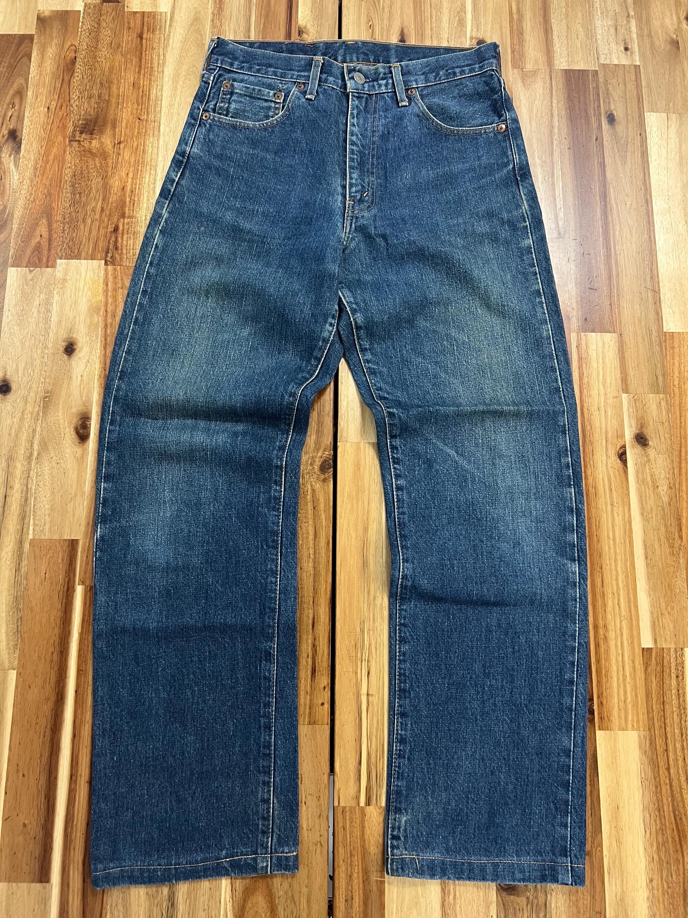 Levi’s vintage 502XX W32L34 ' Vintage Levis 502xx Big E Selvedge Button J22 Denim - Etsy