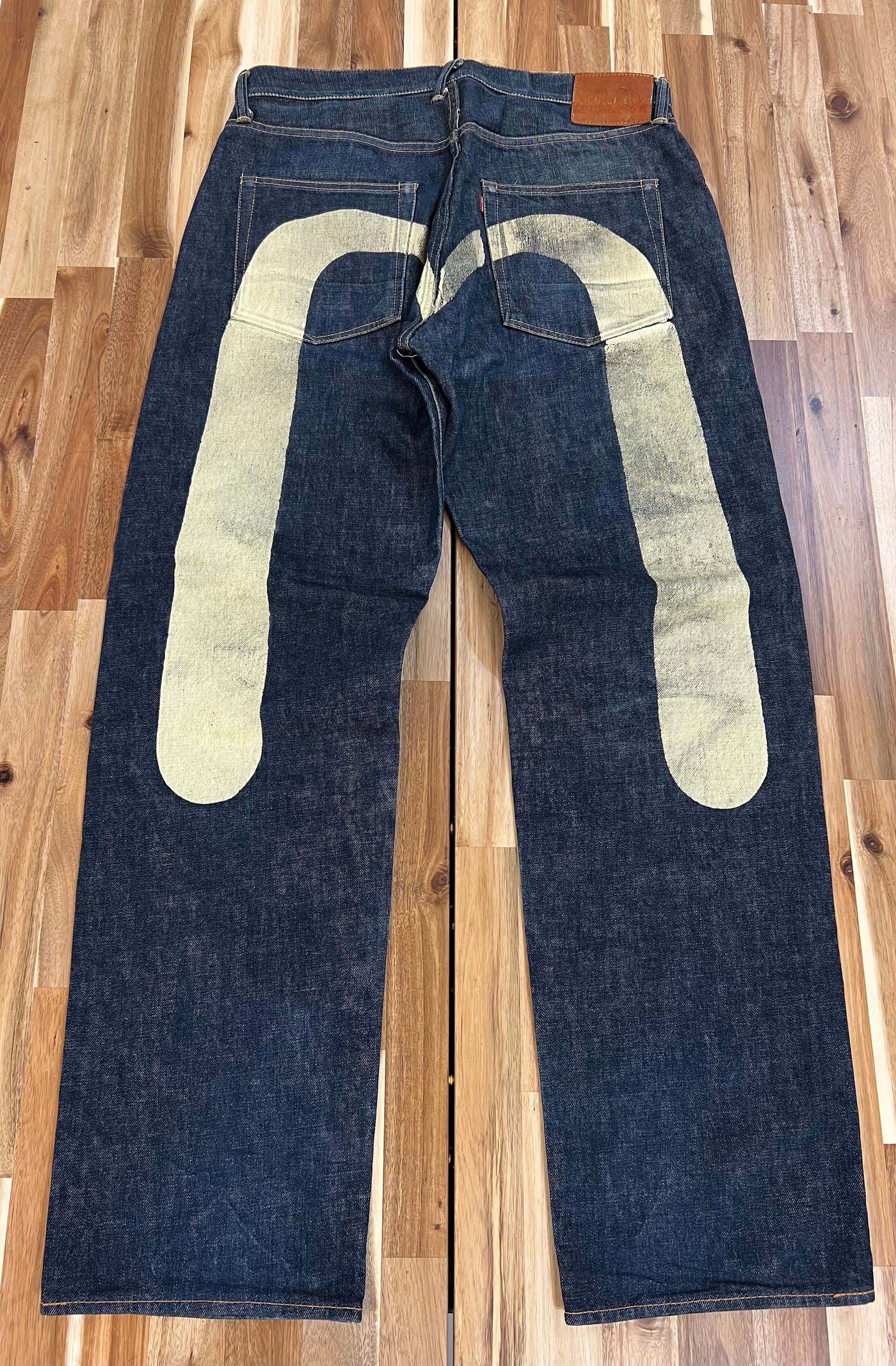 Evisu Jeans by Yamane Large White Daicock Selvedge Travis Scott