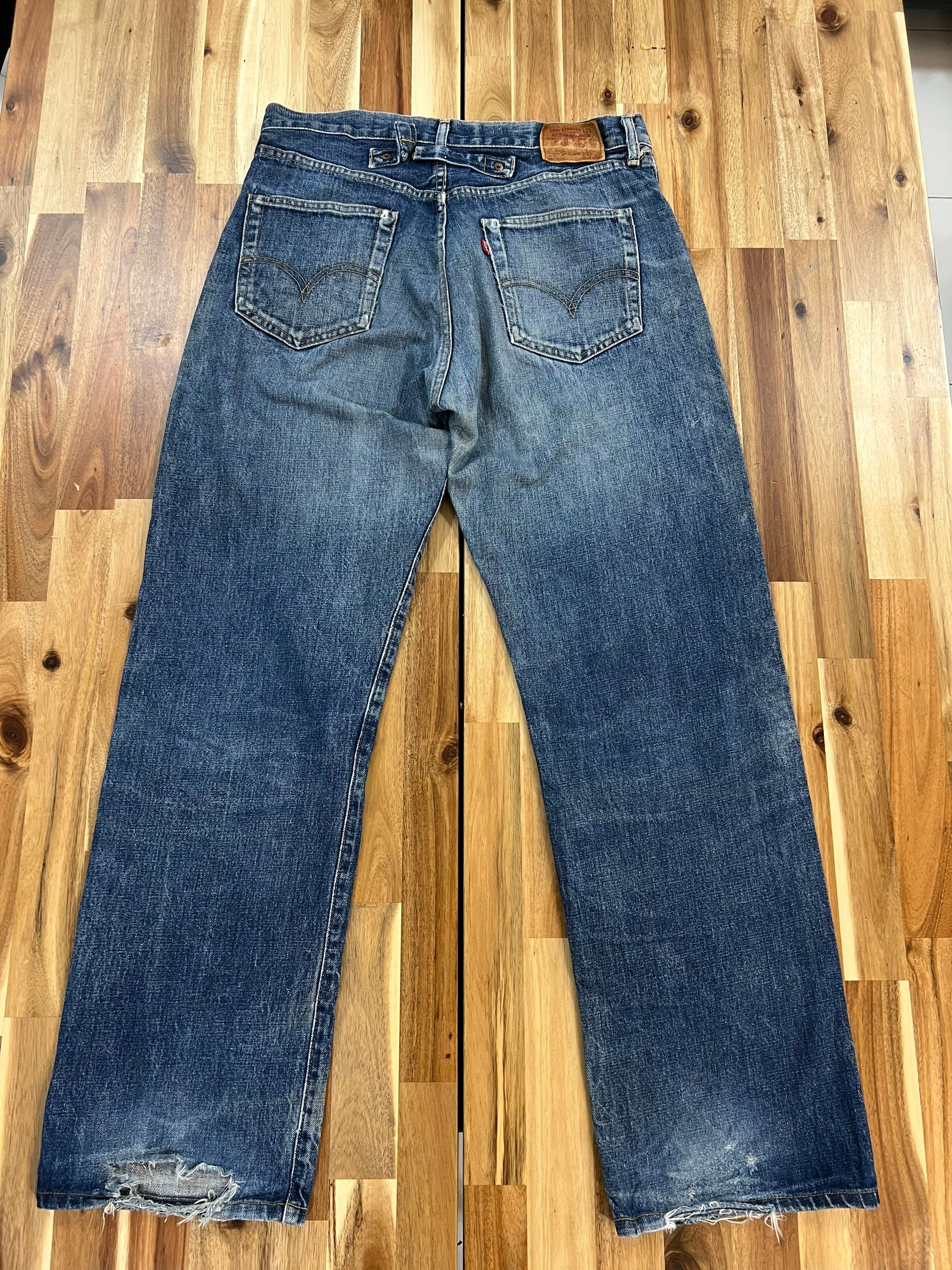 Vintage Levis 702 Big E Selvedge Distressed Denim Jeans - Etsy
