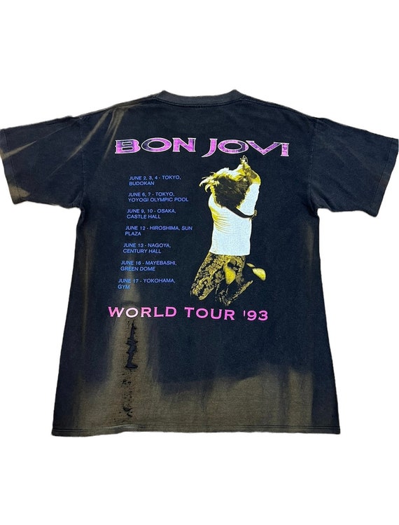 Vintage 90's Bon Jovi Band Tees Rock Brockum Tag - Etsy