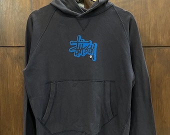 Felpe con cappuccio vintage anni '90 con logo Stussy Center