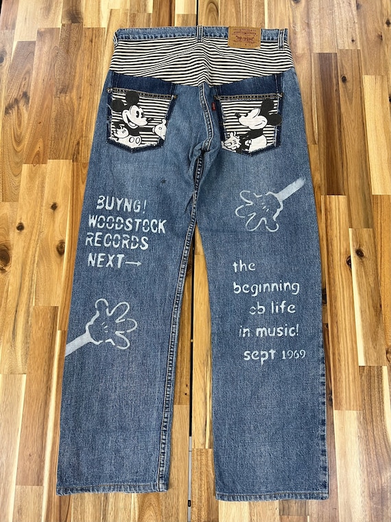 Levis 509 X Mickey Mouse Custom Made Jeans Denim - Etsy