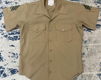Vintage 80’s  USMC Made in USA Army Shirts