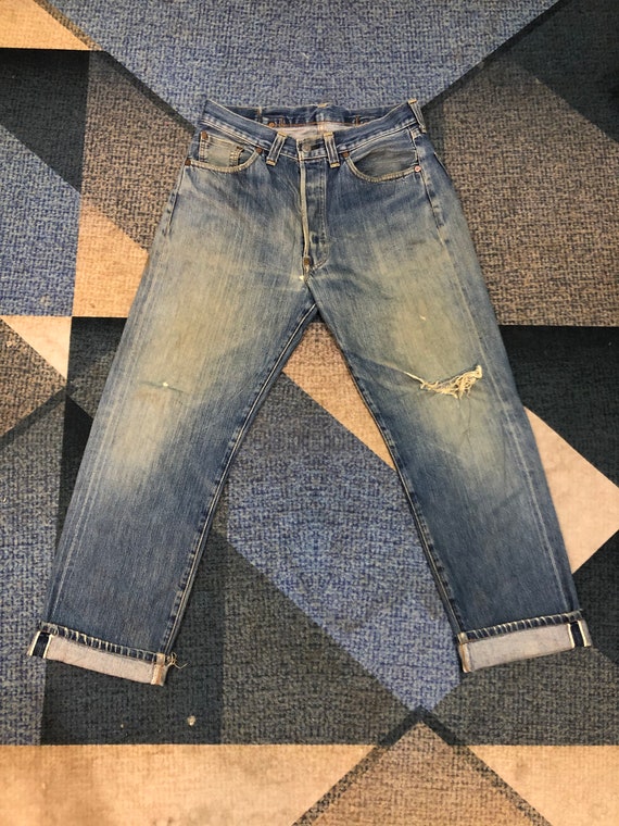 Levis 501 XXC Big E Selvedge Distressed Denim - image 1