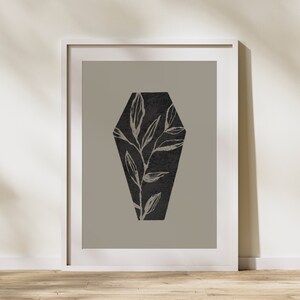 Doodskist Art Print, decor donker huis, decor boho goth, donkere muur kunst, gotische kinderkamer, decor gotisch huis, Halloween, instant digitale download