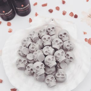 Mini calaveras de hormigón, decoración gótica para terrarios, piedras difusoras