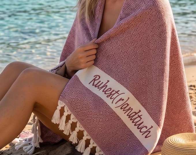Personalisiertes Strandtuch zum Ruhestand  Saunatuch zur Rente, Badetuch zum Abschied, Geschenk zur Pension, Ruhest(r)andtuch,Rentengeschenk