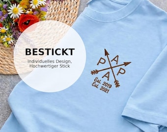 Sudadera bordada personalizada para papá con nombre y año, regalo de suéter para papá, anuncio de futuro padre, Día del Padre, abuelo, papá, sudadera con capucha