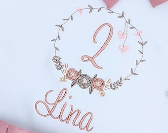 Personalisiertes Geburtstagsshirt für Kinder l Oberteil Mädchen