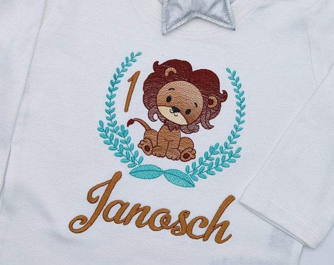 1. Geburtstag Tshirt Löwe Junge | Geburtstagsshirt l Geburtstagsoutfit erster Jahr | Geschenk tshirt 1, 2, 3, 4, 5, l Geburtstag outfit