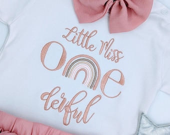 Little One Birthday Shirt Girls | Birthday shirt rainbow l birthday outfit first year | Gift t-shirt 1l top girl