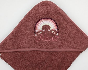 Kapuzenhandtuch mit Namen bestickt, Geschenk zur Geburt Mädchen, Kapuzenhandtuch Baby, Geschenk Personalisiertes Weihnachtsgeschenk