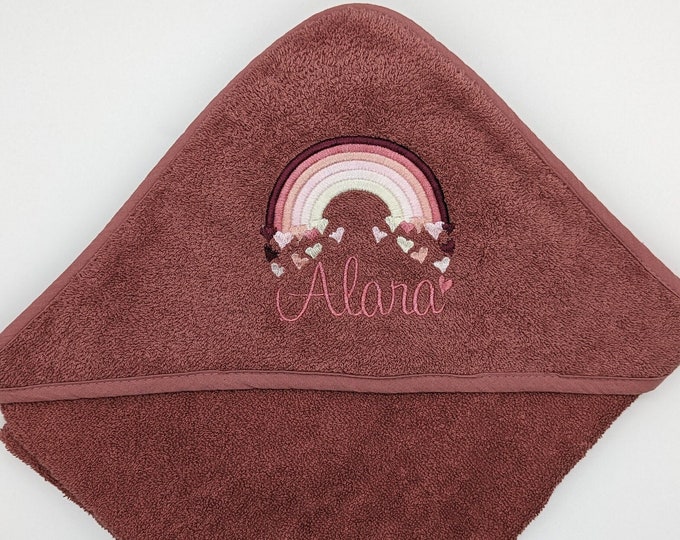 Kapuzenhandtuch mit Namen bestickt, Geschenk zur Geburt Mädchen, Kapuzenhandtuch Baby, Geschenk Personalisiertes Weihnachtsgeschenk