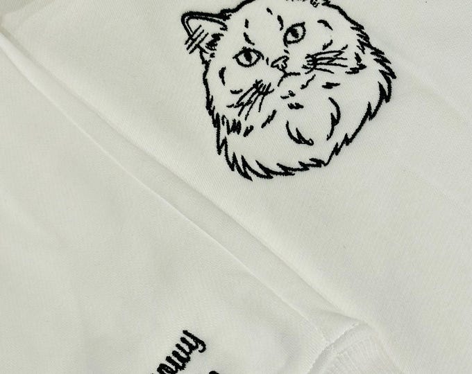 Besticktes Haustier Foto mit Namen, besticktes Hunde-T-Shirt, personalisiertes Geschenk für Hundebesitzer, Weihnachtsgeschenk hundelieber