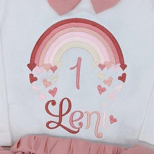 Shirtracer Baby T-Shirt „Geburtstagsherz Eins“ – Rosa, Für Mädchen & Jungen Zum 1. Geburtstag, Aus Baumwolle