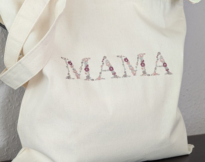 Tasche personalisiert Weihnachtsgeschenk Jutebeutel Geburtstag für Mama Oma Freundin Tante , Personalisierbare Baumwoll Umhängetasche