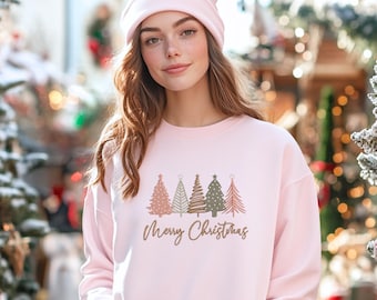 Merry Christmas Cozzy Bestickt Weihnachtspullover , Lustige Geschenk Sweatshirt, Beste Freundin, Personalisiertes Weihnachtsgeschenk Idee