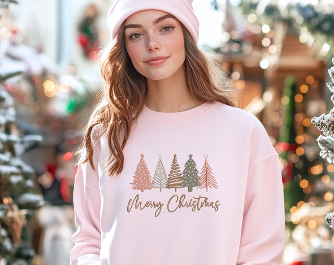 Merry Christmas Cozzy Bestickt Weihnachtspullover , Lustige Geschenk Sweatshirt, Beste Freundin, Personalisiertes Weihnachtsgeschenk Idee