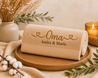 Personalisiertes Badetuch für Opa Oma mit Namen , Weihnachtsgeschenk idee, Strandtuch, Geschenk zum Vatertag für Männer