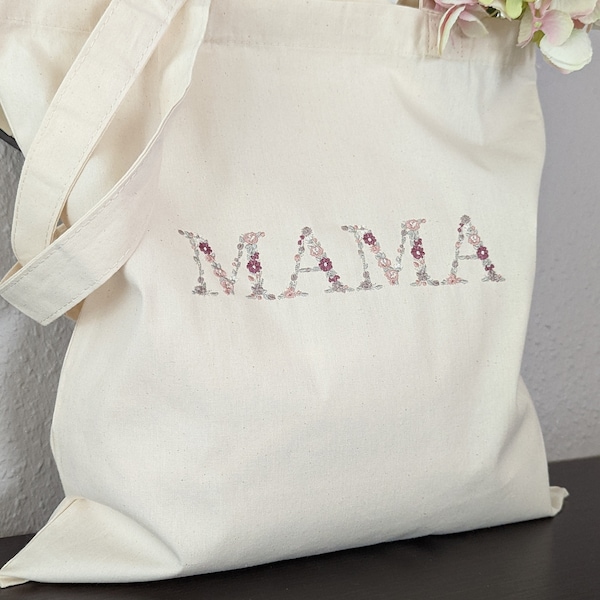 Tasche personalisiert Arbeitstasche Hebamme Jutebeutel Geburtstag für Mama Oma Freundin Tante, Personalisierbare bestickte Bio Umhängetasche