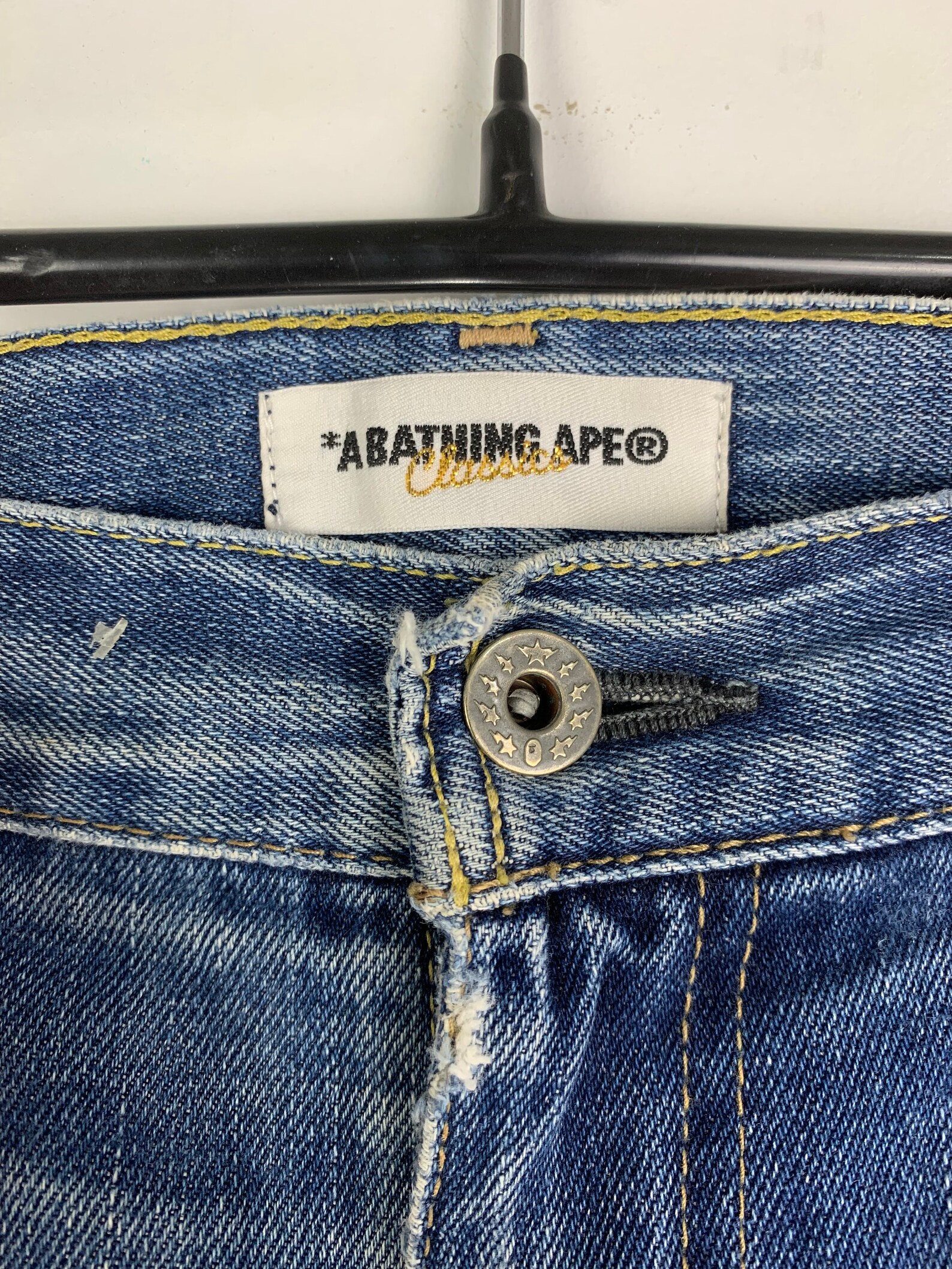 Vintage A Bathing Ape Distressed Bape Jeans Bapesta Denim | Etsy