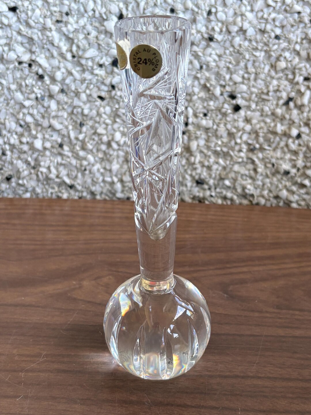 ヴィンテージのボヘミアチェコクリスタル花瓶 - Etsy 日本
