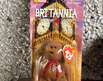 Vintage Ty beanie baby McDonalds Britannia bear 1999 British bear