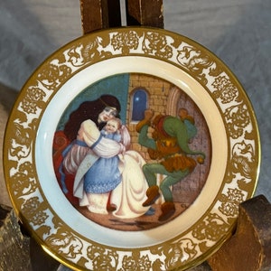 Franklin porcelain mini vintage the best loved fairy tales plate Rumpelstiltskin