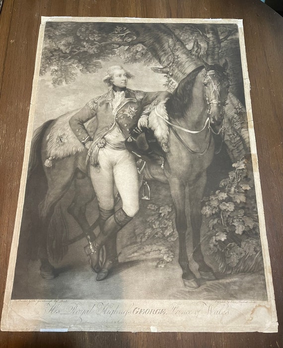 トーマス・ゲインズバラ作「プリンス・オブ・ウェールズ」の版画（1783 