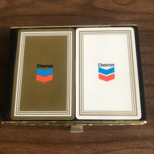 Vintage double deck chevron playing cards