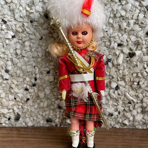 Vintage blond Scottish girl doll