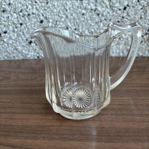 vintage clear glass creamer