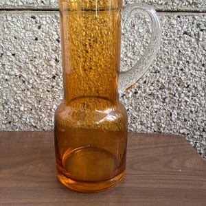 vintage amber pitcher