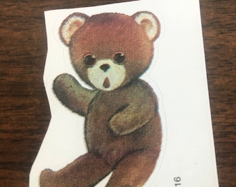 Vintage teddy bear sticker