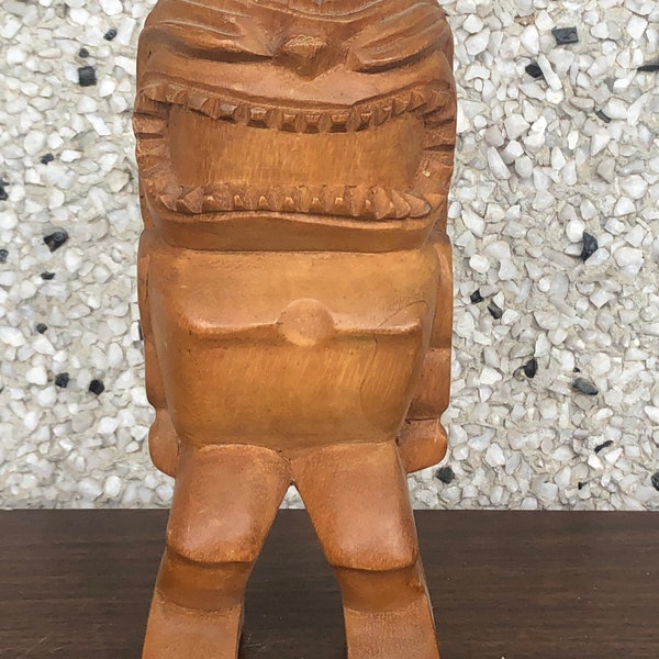 Vintage Holz Azteken Tiki Figur