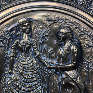 Vintage Brass Plated Wall Hanging Victorian Couple Made in England - Etsy