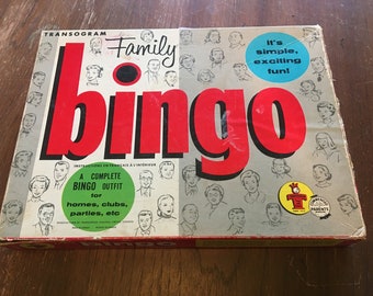 Vintage Family Bingo Set 1961